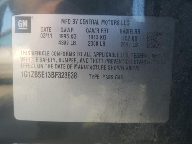 Photo 9 VIN: 1G1ZB5E13BF323838 - CHEVROLET MALIBU LS 