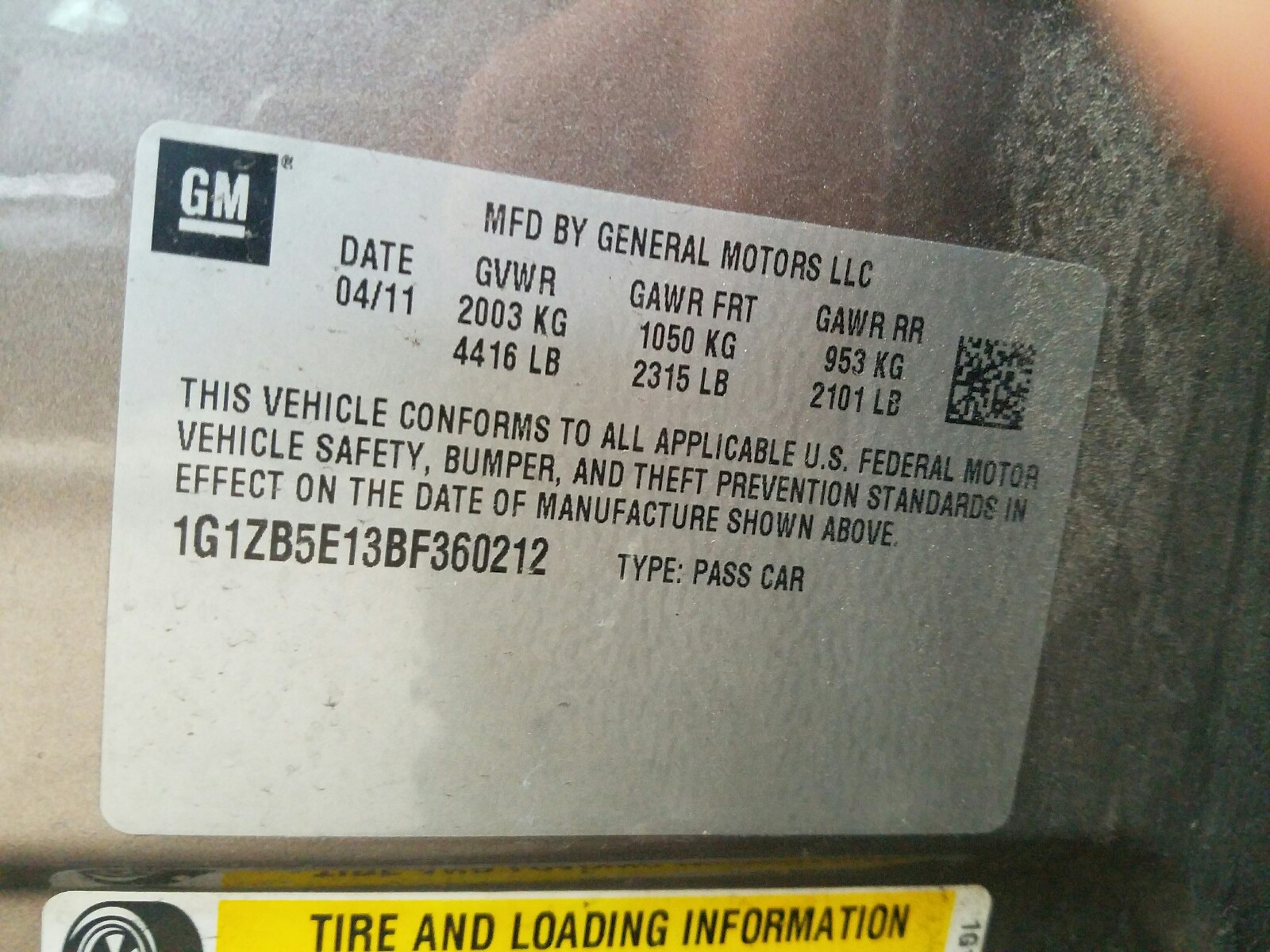 Photo 9 VIN: 1G1ZB5E13BF360212 - CHEVROLET MALIBU LS 