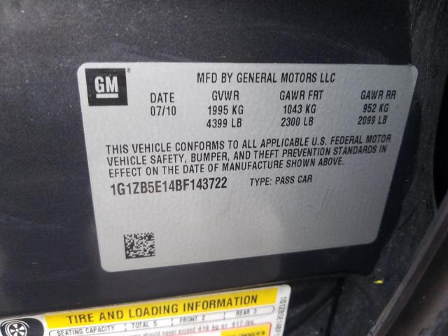 Photo 9 VIN: 1G1ZB5E14BF143722 - CHEVROLET MALIBU LS 