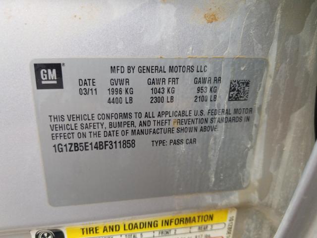 Photo 9 VIN: 1G1ZB5E14BF311858 - CHEVROLET MALIBU LS 