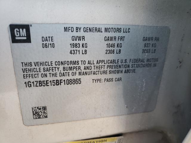 Photo 9 VIN: 1G1ZB5E15BF108865 - CHEVROLET MALIBU LS 