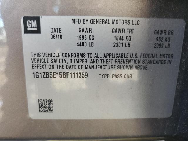 Photo 11 VIN: 1G1ZB5E15BF111359 - CHEVROLET MALIBU LS 