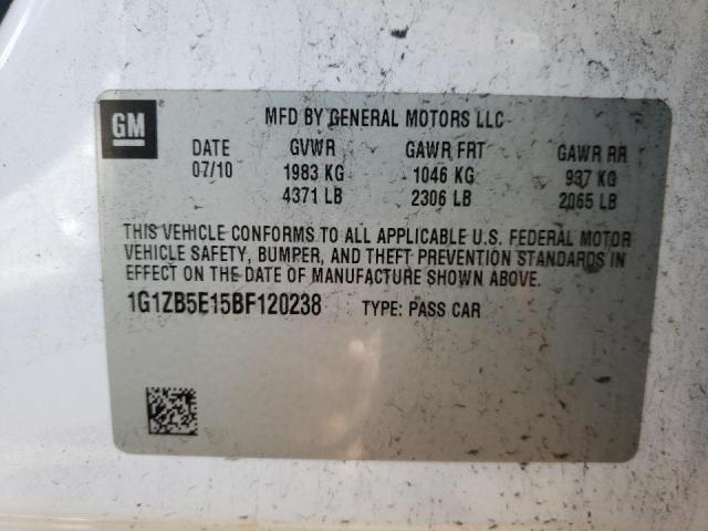 Photo 9 VIN: 1G1ZB5E15BF120238 - CHEVROLET MALIBU LS 