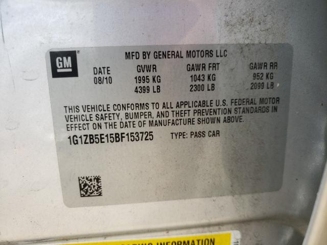 Photo 9 VIN: 1G1ZB5E15BF153725 - CHEVROLET MALIBU LS 