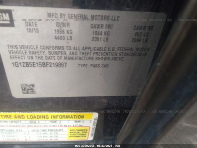 Photo 8 VIN: 1G1ZB5E15BF219867 - CHEVROLET MALIBU 