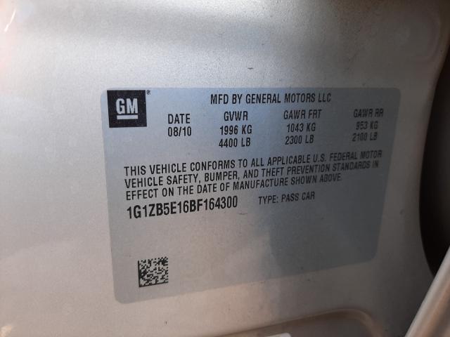 Photo 9 VIN: 1G1ZB5E16BF164300 - CHEVROLET MALIBU LS 