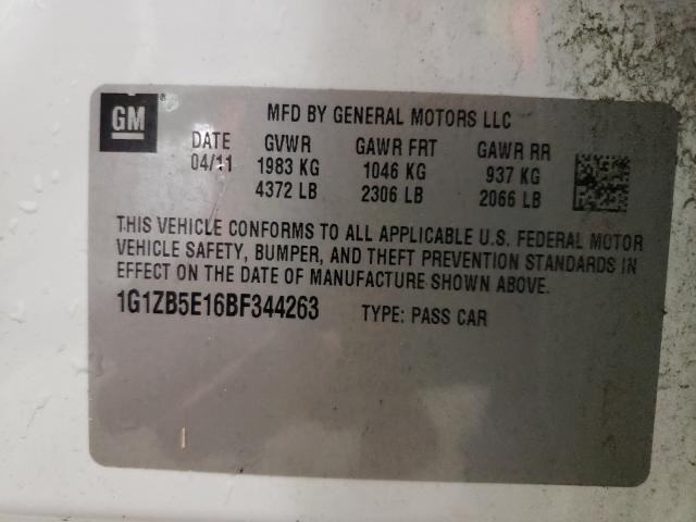 Photo 9 VIN: 1G1ZB5E16BF344263 - CHEVROLET MALIBU LS 