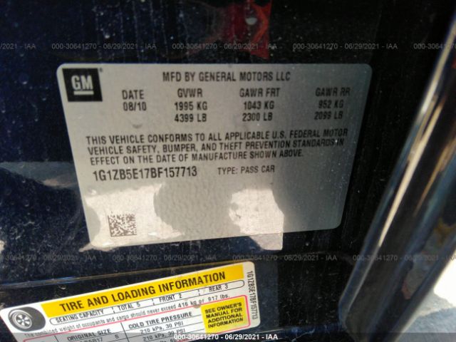 Photo 8 VIN: 1G1ZB5E17BF157713 - CHEVROLET MALIBU 