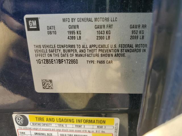 Photo 11 VIN: 1G1ZB5E17BF172860 - CHEVROLET MALIBU LS 