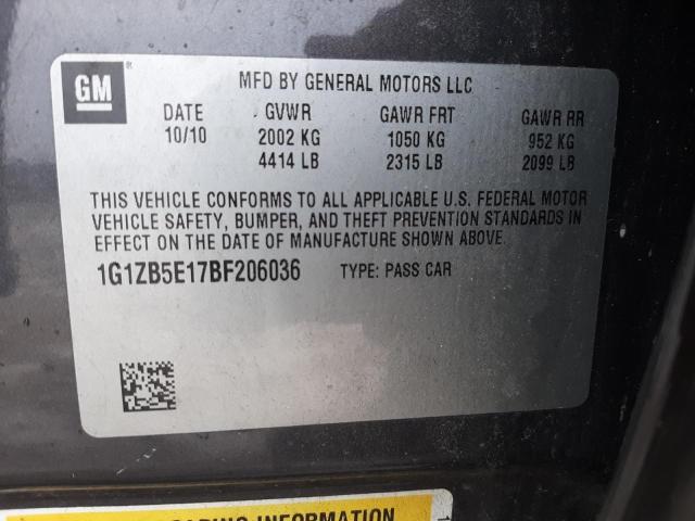 Photo 12 VIN: 1G1ZB5E17BF206036 - CHEVROLET MALIBU LS 