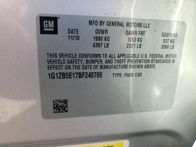 Photo 9 VIN: 1G1ZB5E17BF248786 - CHEVROLET MALIBU LS 