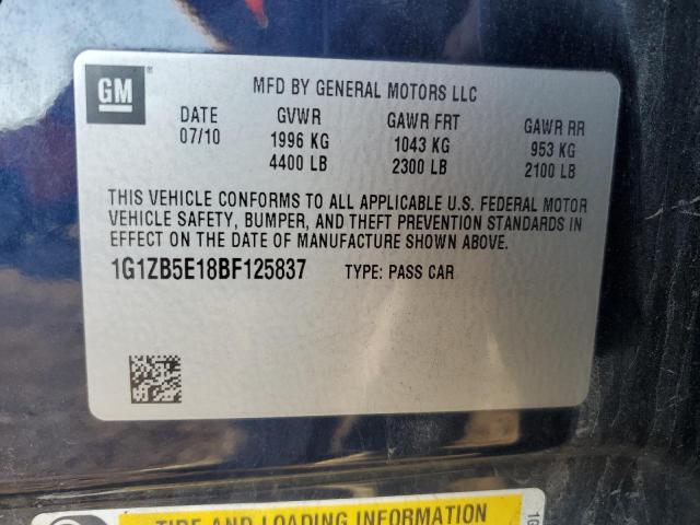 Photo 11 VIN: 1G1ZB5E18BF125837 - CHEVROLET MALIBU LS 