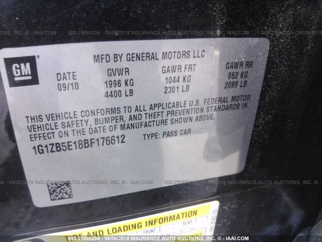 Photo 8 VIN: 1G1ZB5E18BF176612 - CHEVROLET MALIBU 