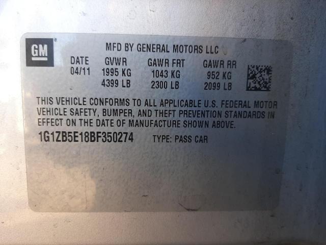 Photo 9 VIN: 1G1ZB5E18BF350274 - CHEVROLET MALIBU LS 