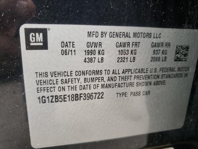 Photo 9 VIN: 1G1ZB5E18BF396722 - CHEVROLET MALIBU LS 