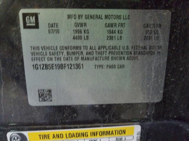 Photo 9 VIN: 1G1ZB5E19BF121361 - CHEVROLET MALIBU LS 