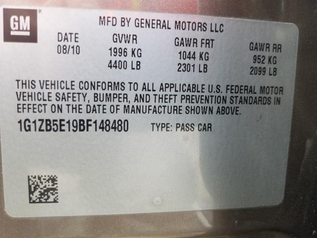 Photo 9 VIN: 1G1ZB5E19BF148480 - CHEVROLET MALIBU LS 