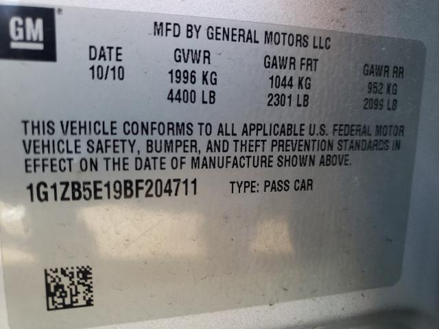 Photo 9 VIN: 1G1ZB5E19BF204711 - CHEVROLET MALIBU LS 