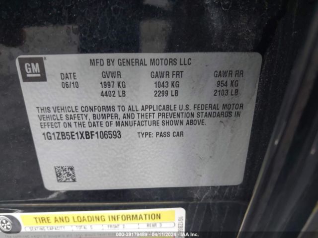 Photo 8 VIN: 1G1ZB5E1XBF106593 - CHEVROLET MALIBU 