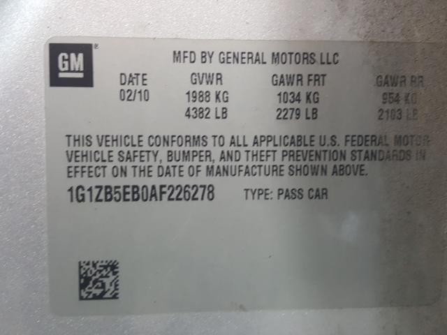 Photo 9 VIN: 1G1ZB5EB0AF226278 - CHEVROLET MALIBU LS 