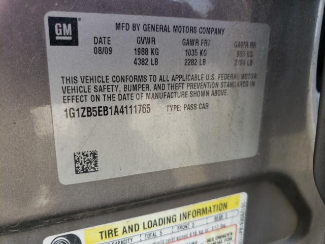 Photo 9 VIN: 1G1ZB5EB1A4111765 - CHEVROLET MALIBU LS 