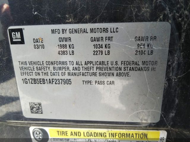 Photo 8 VIN: 1G1ZB5EB1AF237905 - CHEVROLET MALIBU 