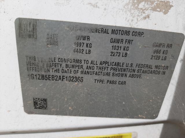 Photo 9 VIN: 1G1ZB5EB2AF102366 - CHEVROLET MALIBU LS 