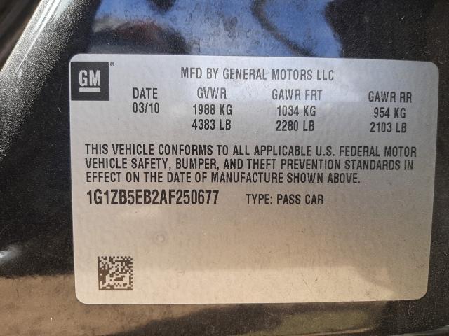 Photo 9 VIN: 1G1ZB5EB2AF250677 - CHEVROLET MALIBU LS 