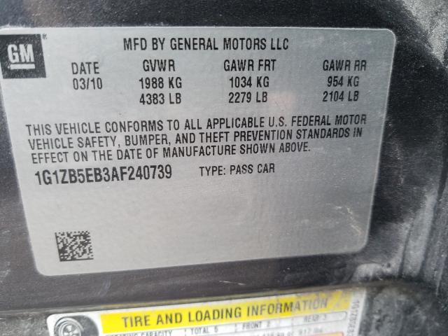 Photo 9 VIN: 1G1ZB5EB3AF240739 - CHEVROLET MALIBU LS 