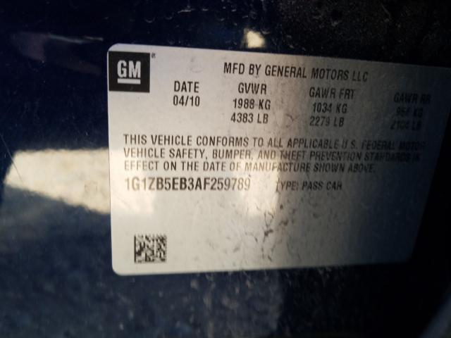 Photo 9 VIN: 1G1ZB5EB3AF259789 - CHEVROLET MALIBU LS 