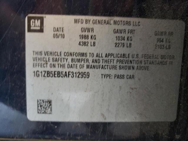 Photo 11 VIN: 1G1ZB5EB5AF312959 - CHEVROLET MALIBU LS 