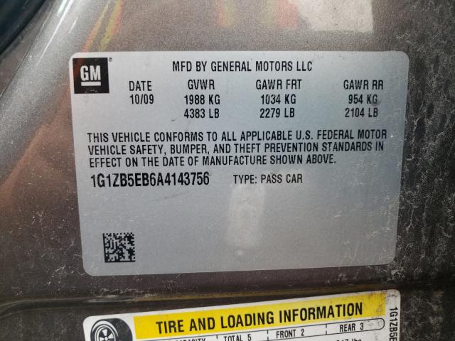 Photo 9 VIN: 1G1ZB5EB6A4143756 - CHEVROLET MALIBU LS 