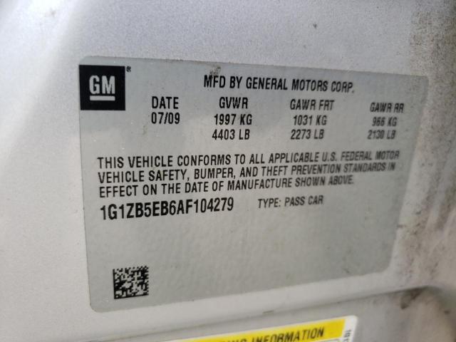 Photo 9 VIN: 1G1ZB5EB6AF104279 - CHEVROLET MALIBU LS 