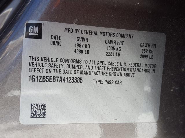 Photo 9 VIN: 1G1ZB5EB7A4123385 - CHEVROLET MALIBU LS 