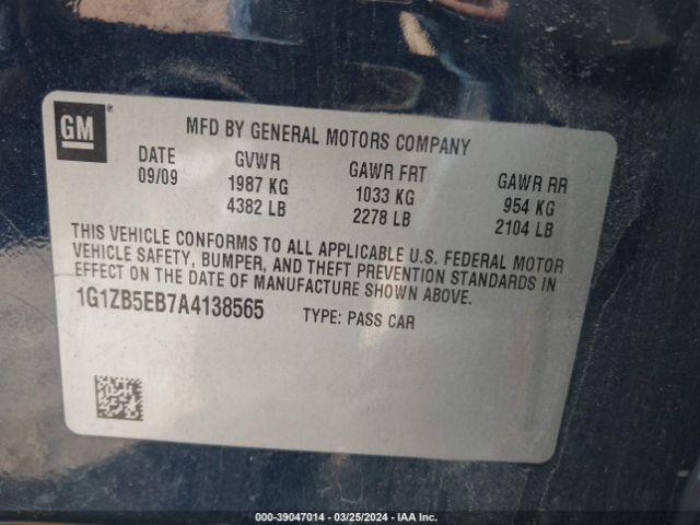 Photo 8 VIN: 1G1ZB5EB7A4138565 - CHEVROLET MALIBU 