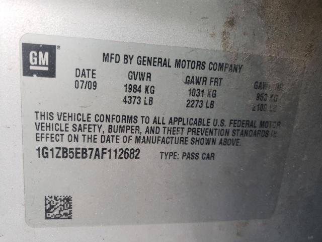 Photo 9 VIN: 1G1ZB5EB7AF112682 - CHEVROLET MALIBU LS 