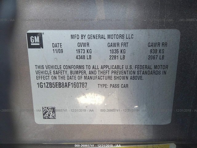 Photo 8 VIN: 1G1ZB5EB8AF160787 - CHEVROLET MALIBU 