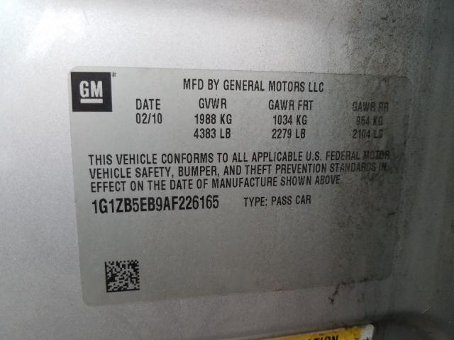 Photo 9 VIN: 1G1ZB5EB9AF226165 - CHEVROLET MALIBU LS 