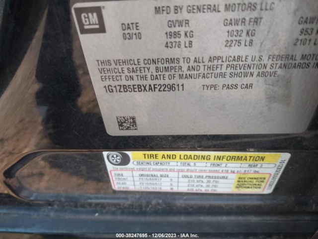 Photo 8 VIN: 1G1ZB5EBXAF229611 - CHEVROLET MALIBU 