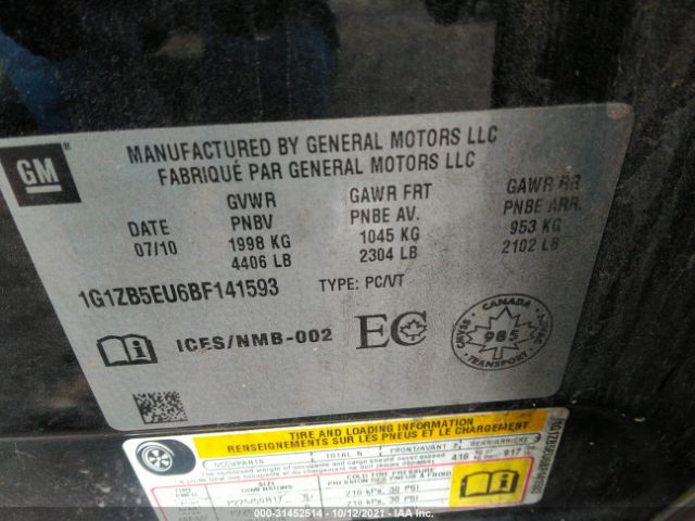 Photo 8 VIN: 1G1ZB5EU6BF141593 - CHEVROLET MALIBU 