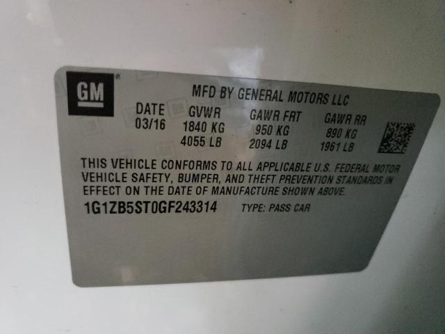 Photo 11 VIN: 1G1ZB5ST0GF243314 - CHEVROLET MALIBU LS 