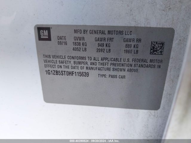 Photo 8 VIN: 1G1ZB5ST0HF115639 - CHEVROLET MALIBU 