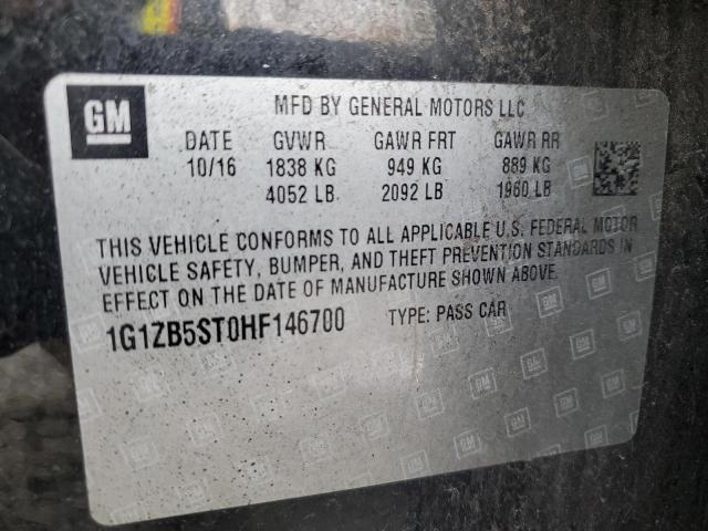 Photo 11 VIN: 1G1ZB5ST0HF146700 - CHEVROLET MALIBU 