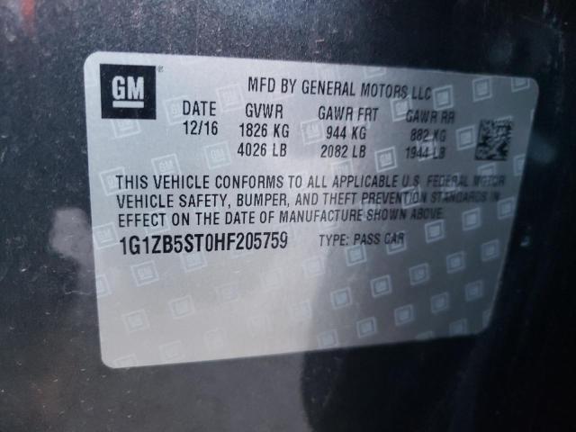 Photo 12 VIN: 1G1ZB5ST0HF205759 - CHEVROLET MALIBU 