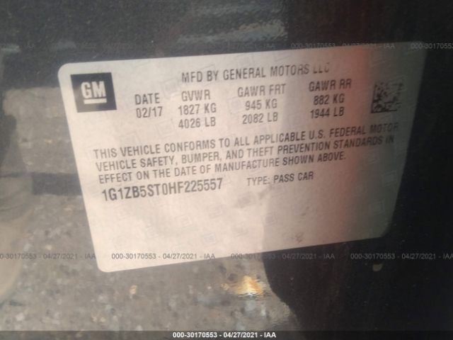 Photo 8 VIN: 1G1ZB5ST0HF225557 - CHEVROLET MALIBU 