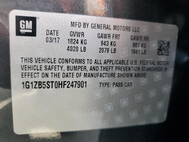 Photo 11 VIN: 1G1ZB5ST0HF247901 - CHEVROLET MALIBU LS 