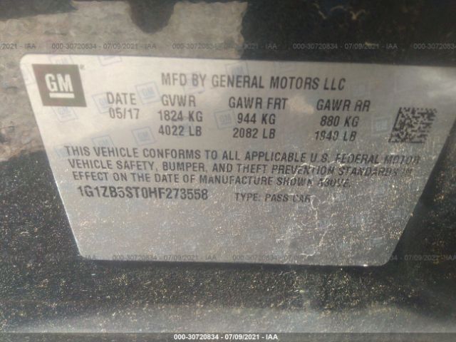 Photo 8 VIN: 1G1ZB5ST0HF273558 - CHEVROLET MALIBU 