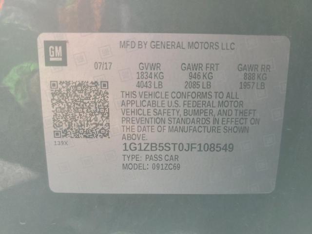 Photo 11 VIN: 1G1ZB5ST0JF108549 - CHEVROLET MALIBU LS 