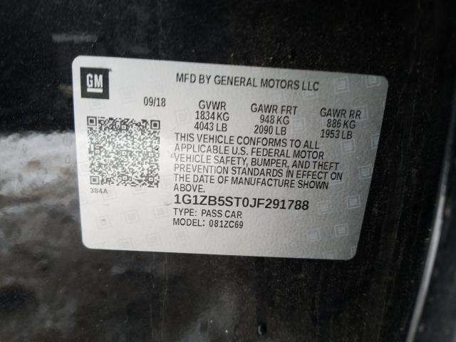 Photo 9 VIN: 1G1ZB5ST0JF291788 - CHEVROLET MALIBU LS 