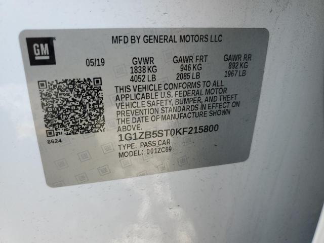 Photo 11 VIN: 1G1ZB5ST0KF215800 - CHEVROLET MALIBU LS 